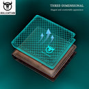 BULLCAPTAIN RFID-blockierende Herren-Ledergeldbörse Bifold Slim Wallet Multi-Card-Kartenhalter ID Wallet QB 05