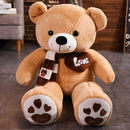 Huggable alta calidad 4 colores oso de peluche con bufanda animales de peluche oso juguetes de peluche muñeca almohada niños amantes cumpleaños bebé regalo