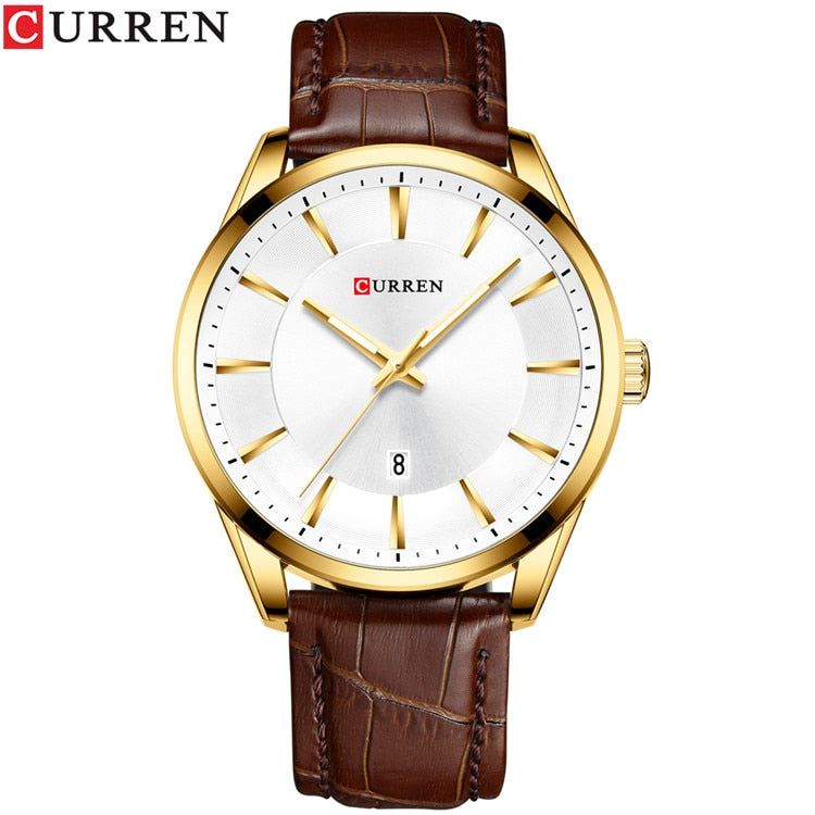 CURREN, nuevos relojes de cuarzo para hombres, relojes de pulsera con correa de cuero para hombres, Reloj de negocios de marca de lujo para hombres, Reloj para Hombres