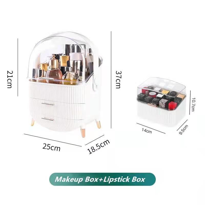 Organizador de maquillaje para cosméticos, caja de almacenamiento de cosméticos de gran capacidad, organizador de escritorio, joyería, esmalte de uñas, cajón de maquillaje, contenedor