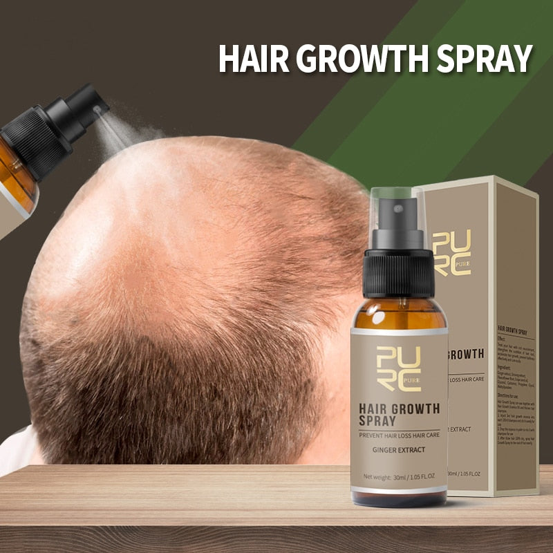 PURC Hair Growth Spray Prevent Hair Loss Scalp Treatments Thicken Hair Shampoo Set Beauty Health Hair Care