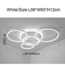 NEO Gleam 2/3/5/6 Circle Rings Modern led ceiling Lights For living Room Bedroom Study Room White/Brown Color ceiling Lamp