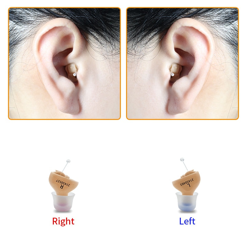 Meling Q10 Wireless Hearing Aids Mini CIC Invisible Heaing Aid Sound Amplifier Ear Hearing Portable for Deaf Elderly Dropship