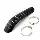 Black /Chrome Motorcycle Curved Exhaust Muffler Pipe Heat Shield Cover Guard Protector Universal for Honda Harley