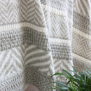 REGINA Baroco Decor Gestrickter Kissenbezug, grauer Streifen, Quasten-Design, Kissenbezug, Baumwolle, superweich, Sofa, Auto, nordischer Kissenbezug