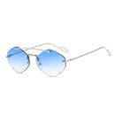 OEC CPO Ladies Rimless Polygon Sunglasses Women Brand Designer Trendy Gradient Sunglasses Female Candy Glasses UV400 O225