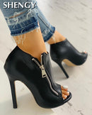 2019 New Women Pumps Spring Fall Office Shoes Breathable Hollow Out Square Heel Boots Woman Platform Heels Party Wedding Shoes