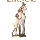 Feiertags-Familien-Skulptur, handgefertigt, Harz, Eltern-Statue, Tochter, Geschenk, Geburtstag, Sohn, Ornament, Basteln, Raumdekoration, Hochzeitstag