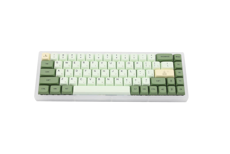 XDA V2 té verde matcha Dye Sub Keycap Set grueso PBT para teclado gh60 poker 87 tkl 104 ansi xd64 bm60 xd68 xd84 xd96 japonés