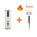 Kabelloser, automatisch rotierender Keramik-Lockenwickler USB-wiederaufladbarer Lockenstab LCD-Display Temperaturverstellbarer Curling Wave Styler