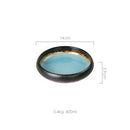 1 Stück KINGLANG Creative Kiln Ice Split Glasur Keramikplatte Japanische Sushi Sashimi Platte Teller Salatteller