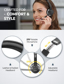 Mpow HC6 Office Headset with Mic BH328 3.5mm USB Computer Headset Noise Reduction Headphone for Call Center Skype PC Cellphone