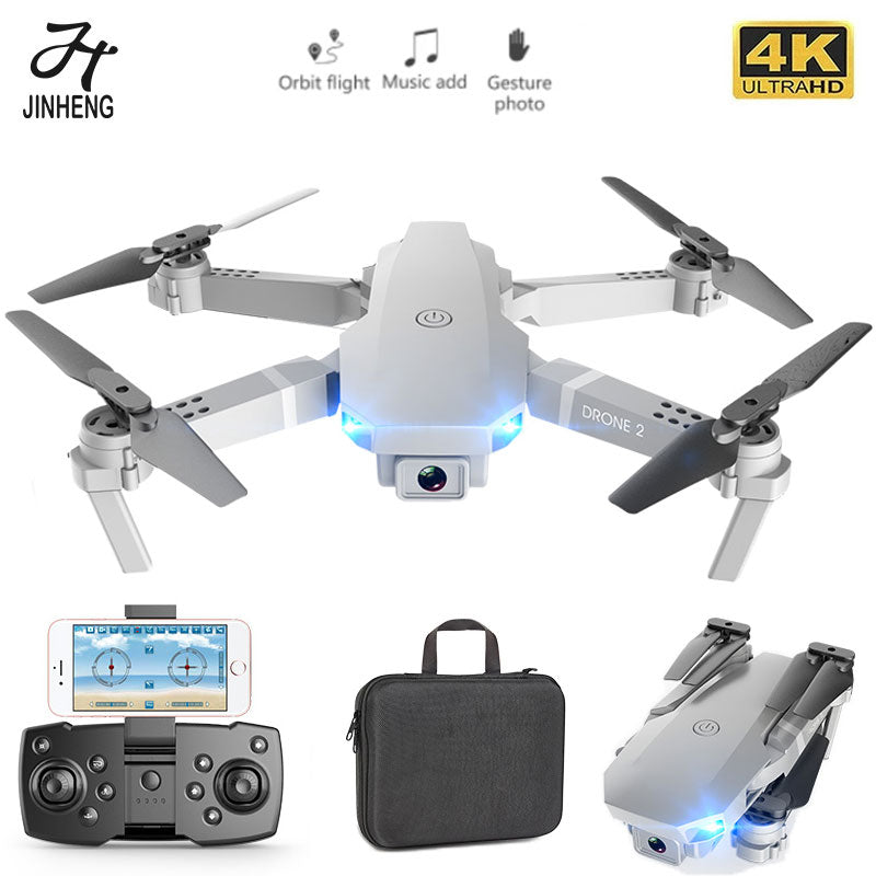 JINHENG E68 Mini RC Drohne 4K 1080P HD Kamera Wifi FPV Luftdruck Höhenhaltemodus Faltbarer Quadcopter Spielzeug Kindergeschenk