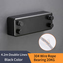 Badezimmer-Regal-Edelstahl-Goldwäscheleine-schöne Qualitäts-einzelne Linie Hotelart-Wäsche-Trocknungslinie für Badezimmer HJ-1256