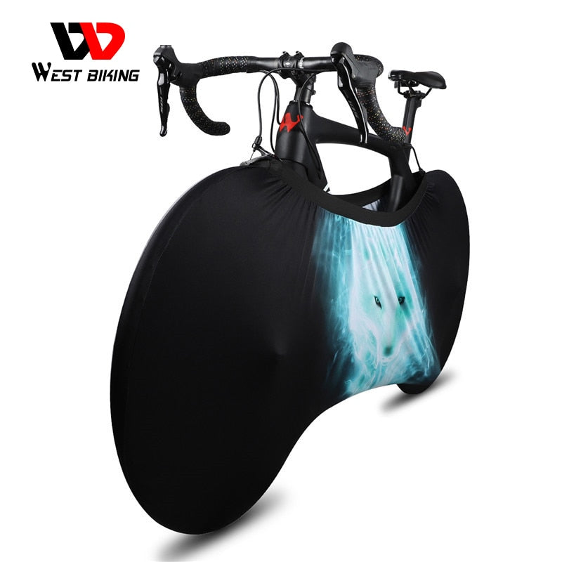 WEST BIKING 24-29 Inch Bike Cover Indoor Bicycle Wheel Cover Dust-proof  Storage Bag High Elastic Fabric Road MTB Bike Protector