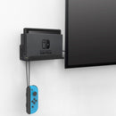 Monzlteck Wandhalterung für Nintend-o Switch (kompatibel mit OLED-Version), in der Nähe oder hinter dem Fernseher, platzsparend