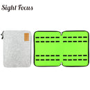 Sight Focus Uhren-Organizer-Box aus Filz mit 40 Fächern, Grau, Uhren-Aufbewahrungstasche, doppellagige Uhrenarmband-Organizer-Halterungstasche