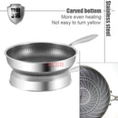 AIWILL Küche Qualität 316/304 Edelstahl Bratpfanne Antihaftpfanne Braten Steak Topf Elektromagnetischer Ofen Allgemein