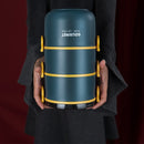 Edelstahl-Lunchbox auslaufsicher, tragbar, isoliert, Schülerschule, mehrschichtiges Geschirr, Bento-Box, Lebensmittelbehälter, Aufbewahrung