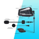 HEROBIKER 2 Sets 1200M BT Motorradhelm Intercom Wasserdichtes drahtloses Bluetooth Moto Headset Interphone FM Radio für 2 Fahrten