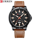 Watches CURREN for Men Luxury Brand Fashion  Quartz Wristwatch with  Leather Strap  Casual Business Clock Male