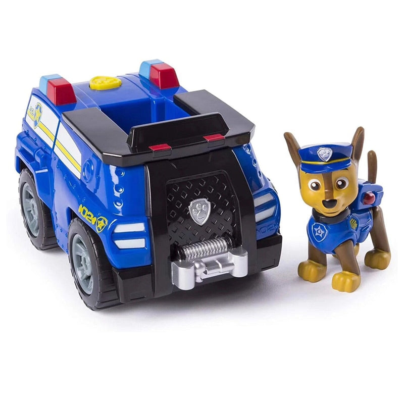 Genuine Paw Patrol Rescue Dog Puppy Set Toy Car Patrulla Canina Toys Action Figure Model Chase Skye Rubble Car For Children Gift