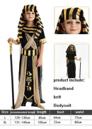 Halloween-Kostüme für Kinder, Jungen, Mädchen, altes Ägypten, ägyptischer Pharao, Kleopatra, Kleid, Cosplay, Prinz, Prinzessin, ausgefallene Karnevalsparty