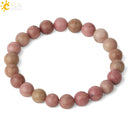 CSJA, pulseras de hilo de piedras naturales de 8mm, pulsera elástica curativa con cuentas redondas de un solo Color para mujer, joyería Simple de moda G432