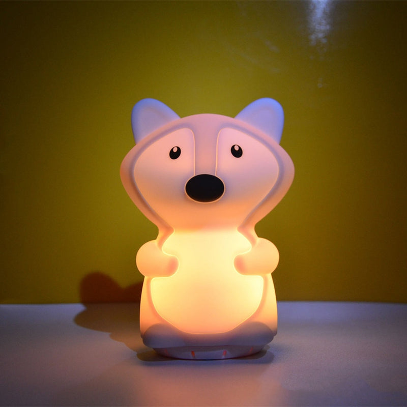 Silicone Dog Fox Unicorn Music Lamp Wireless Bluetooth Speaker Player USB Rechargeable RGB LED Night Light for Kids Baby Gift