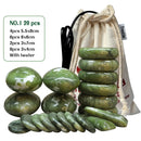 Tontin Jade Glasur Therapie Hot Stone Massage Set Massagegerät Rücken Massageador Health Care Steine ​​für Massage Wirbelsäule Basaltstein Spa