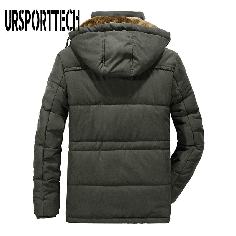 Neue Mode Herren Winterjacke Männer Dicke Lässige Outwear Jacken Herren Winddichte Parkas Plus Größe 6XL 7XL 8XL Samt Warmer Mantel