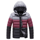 CHAIFENKO Winter Warme Freizeitjacke Parkas Herren Herbst Mode Streetwear Herren Parkas Winddicht Dick Mit Kapuze Dünner Fester Mantel Herren