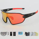 COMAXSUN Professionelle Polarisierte Fahrradbrille Fahrradbrille Outdoor Sport Fahrrad Sonnenbrille UV 400 Mit 5 Gläsern TR90 2 Style