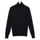 HLBCBG chic Otoño Invierno suéter grueso pulóveres mujer manga larga casual cálido básico cuello alto suéter mujer jerséis de punto top