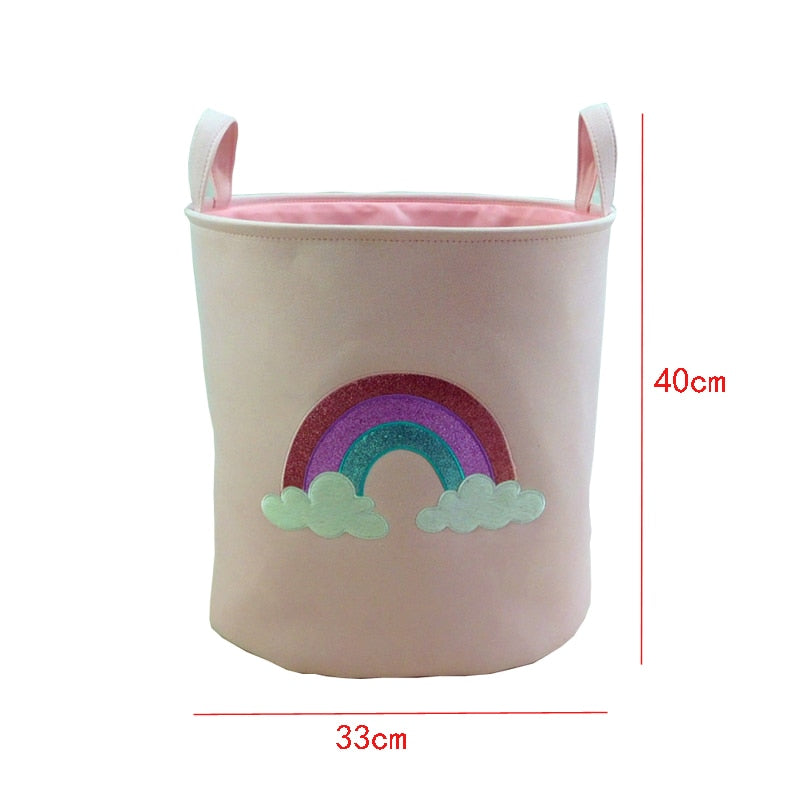 Sundries Storage Barrels High Capacity Pink Cat Dinosaur Foldable Toy Storage Box Home Organizer Dirty Laundry Basket