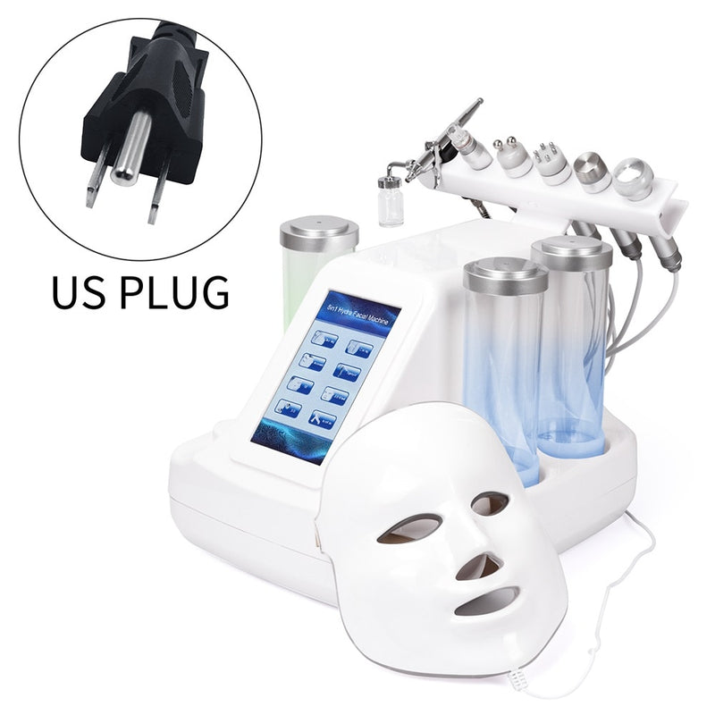 7 en 1 Hydra Dermabrasion Peel Clean Cuidado de la piel BIO Light RF Vacío Cara Limpieza de la piel Hydro Water Oxygen Jet Peel Machine