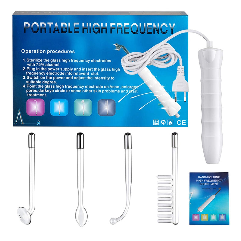 High Frequency Facial Machine Electrotherapy Wand Glass Tube Skin Tightening Device Beauty Products Anti Wrinkle Face Clean