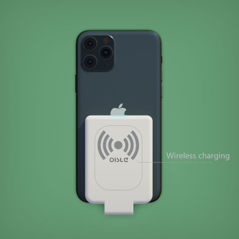 Mini batería de clip trasero OISLE para iPhone 12 11X7 8 6 Plus SE XS MAX XR SE2, funda de cargador de batería externa de respaldo delgado, banco de energía