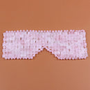 Máscara de cuarzo rosa para ojos, masajeador, máscara de ojos de Jade Natural, máscara de piedra para dormir, masajeador facial, máscara de ojos para dormir, para relajar los ojos, herramienta para el cuidado de los ojos