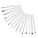 Jessup  Makeup Brushes Kit 15Pcs Pearl White/Rose Gold pinceaux maquillage Cosmetis Tools Eyeliner Shader Concealer Pencil T217