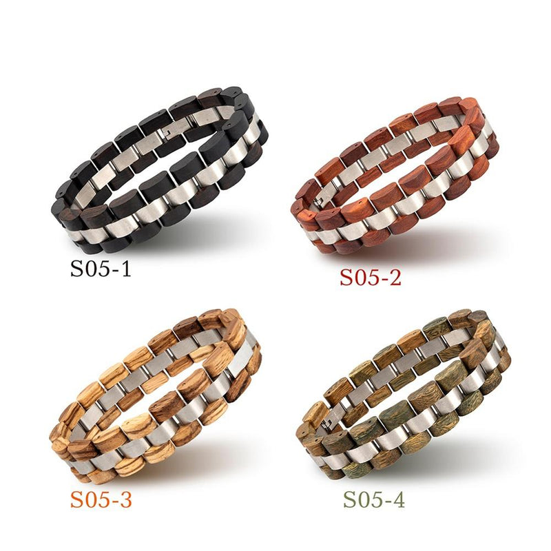 Bobo Vogel Holz Männer Armband für Frauen Schmuck 2020 Edelstahl Armband Handgemachte Paar Armbänder Liebhaber Homme Geschenk