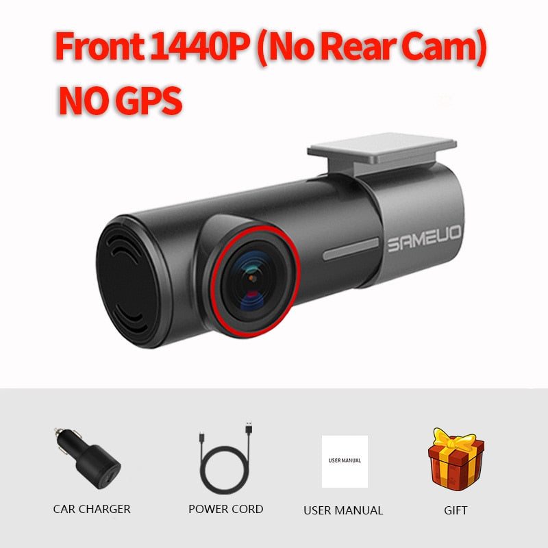 SAMEUO U700 cámara de salpicadero cámara frontal y trasera grabadora QHD 1944P coche DVR con 2 cámaras dashcam WiFi Video grabadora 24H Monitor de estacionamiento