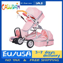 High Landscape Kinderwagen 3 in 1 mit Autositz Rosa Kinderwagen Luxus Reisekinderwagen Autositz und Kinderwagen Babytrage Kinderwagen