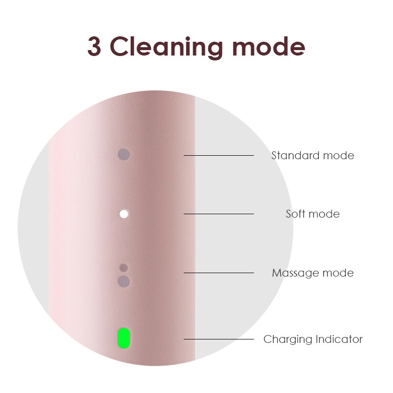 SOOCAS Pingjing Blanqueamiento de dientes Cepillo de dientes eléctrico sónico Cepillo de dientes automático ultrasónico Recargable a prueba de agua