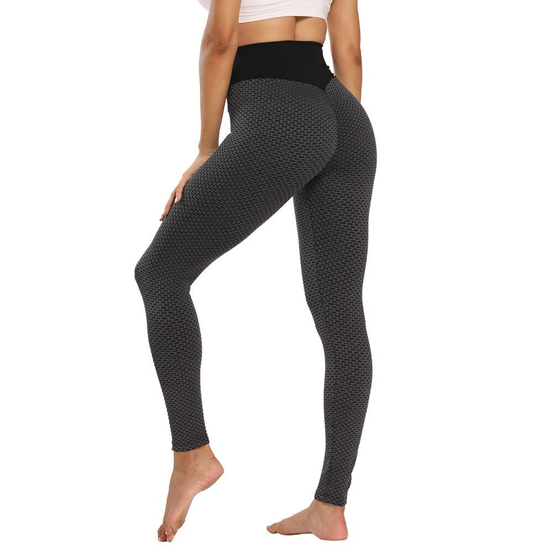 INITIALDREAM Waben-Fitness-Leggings für Damen, hohe Taille, Booty, passende Push-Up-Hose, nahtlose Workout-Gymnastik, knöchellange Leggings