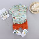Sommer Baby Jungen Kleidung Set Infant Cartoon Dinosaurier Print Kurzarm Shirt + Hose 1 2 3 4 Jahre Kind Kleinkind Jungen Outfit
