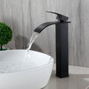 BECOLA Badezimmer-Hahn-Bassin-Hahn-Schwarz-antike europäische Art-Messinghahn-Wasserfall-Hahn-freies Verschiffen LT-503J