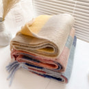 2020 Winter Cashmere Plaid Quasten Schal Love Thick Braid Rainbow Plaid Color Matching Schal Frauen