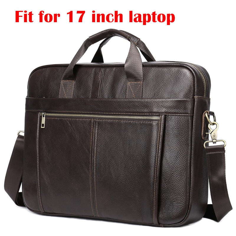 WESTAL Men&#39;s Briefcases Messenger Bag Men&#39;s Genuine Leather 14&#39;&#39; Laptop Bag Man Leather Office Business Bags for Document 8572