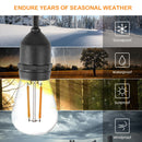 IP65 15M 15Bulbs S14 LED-Schnur-Licht Kommerzielle wetterfeste LED-Patio-Schnur 2W E27-Birnen-Feiertags-Girlanden-Garten-Hochzeits-Lichter